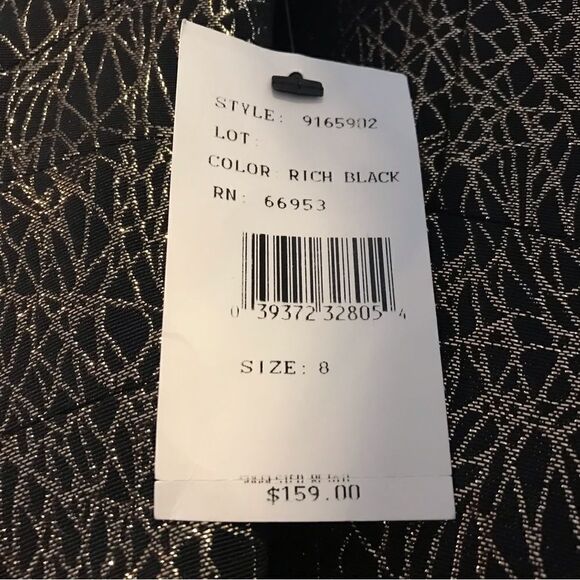 Vince Camuto Dress Women’s Size 8 Gold & Black Metallic Jacquard Cap Sleeve NWT - Picture 12 of 12